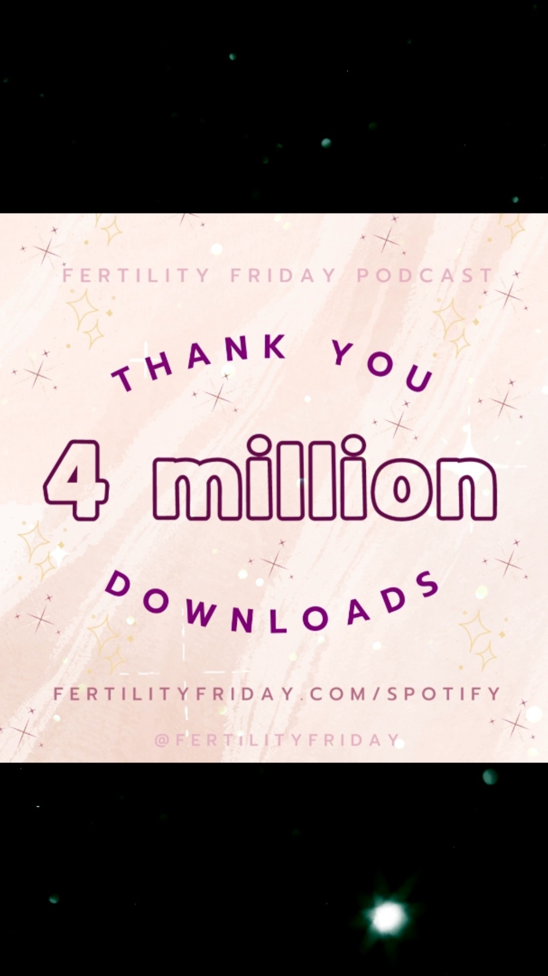 ✨🎉✨ CELEBRATING 4 MILLION DOWNLOADS TODAY!! ✨🎉✨
⠀⠀⠀⠀⠀⠀⠀⠀⠀
I released the first episode of the Fertility Friday podcast in December 2014 ~ just under 8 years ago. 
⠀⠀⠀⠀⠀⠀⠀⠀⠀
Since then an incredible community has formed as a result and many more women are using their menstrual cycles as their 5th vital sign! 
⠀⠀⠀⠀⠀⠀⠀⠀⠀
I want to say a special thank you to everyone who has listened to and supported Fertility Friday! I couldn't have reached this milestone without you! ♥️
⠀⠀⠀⠀⠀⠀⠀⠀⠀
🎧 If you haven't tuned in to the podcast yet, you'll find it by searching "Fertility Friday" in your favourite podcast player, and there are also Spotify and Apple Podcasts links is also in my bio @FertilityFriday 🎧
⠀⠀⠀⠀⠀⠀⠀⠀⠀
When did you discover the podcast? How long have you been listening? Let us know in the comments below!👇🏾
⠀⠀⠀⠀⠀⠀⠀⠀⠀
#FertilityFriday #birthcontrol #thepill #FertilityAwareness #TheFifthVitalSign #womenhelpingwomen #womensupportingwomen #menstruationmatters #hormones #pregnancy #fertility #fertilityawarenessmethod #postbirthcontrolsyndrome #mythsandfacts #feminist #womenshealth #periods #NFP #FAM #gaslighting #medicalgaslighting #TheFifthVitalSignBook #periodprobs #periodproblems #periodpain #feminism #advocacy #sideeffects #podcast
